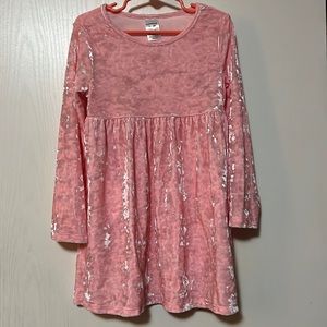 Pink velvet dress